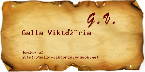 Galla Viktória névjegykártya
